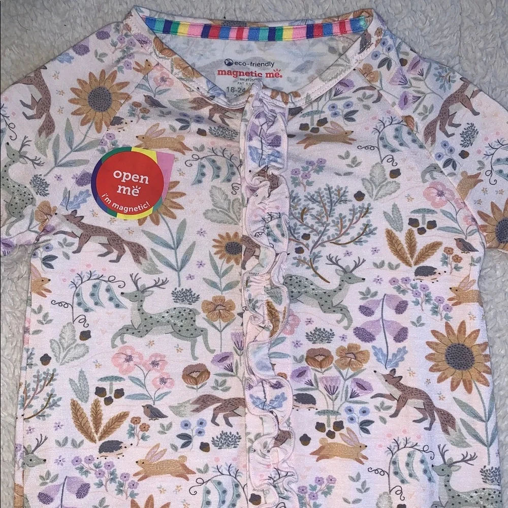 NWT Magnetic Me Floral Convertible Footie Garden of Dreams 18-24M - Picture 2 of 9
